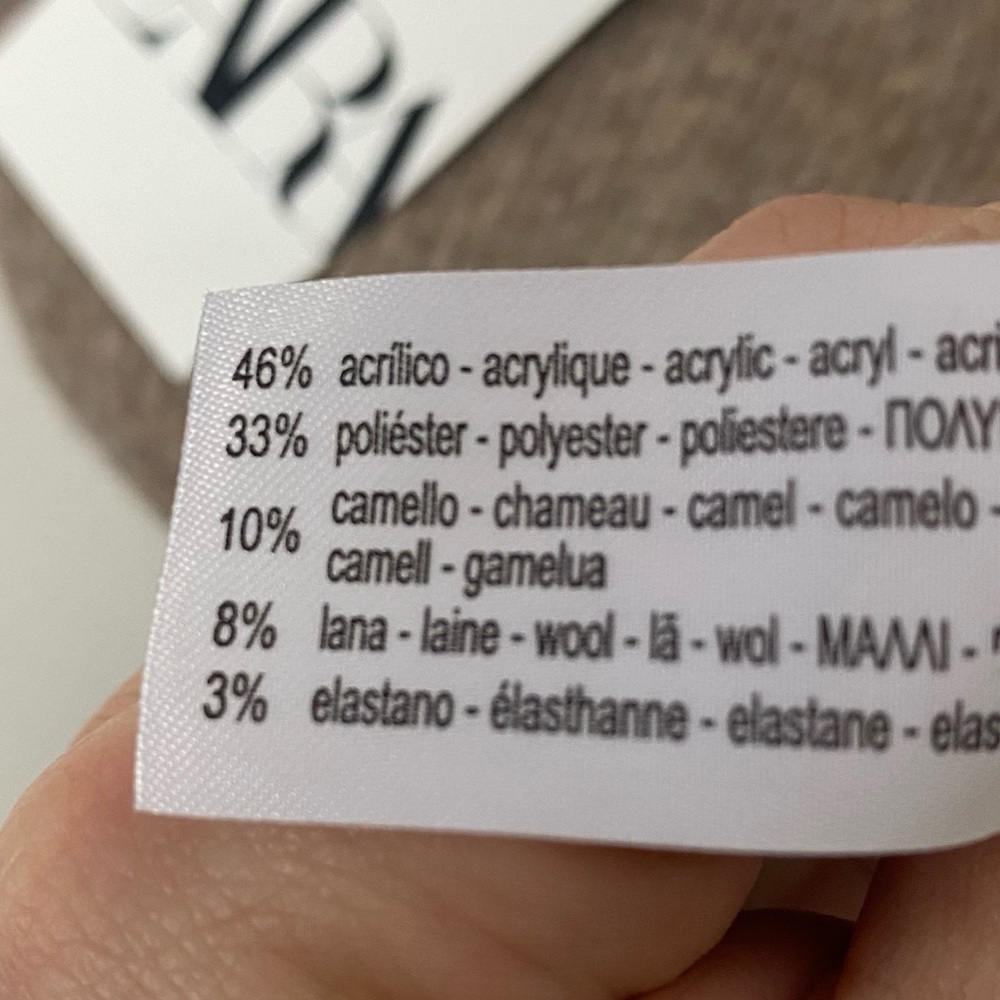 NWT Zara Wool Camel Blend Sweater Crop Top size Large - Picture 12 of 12